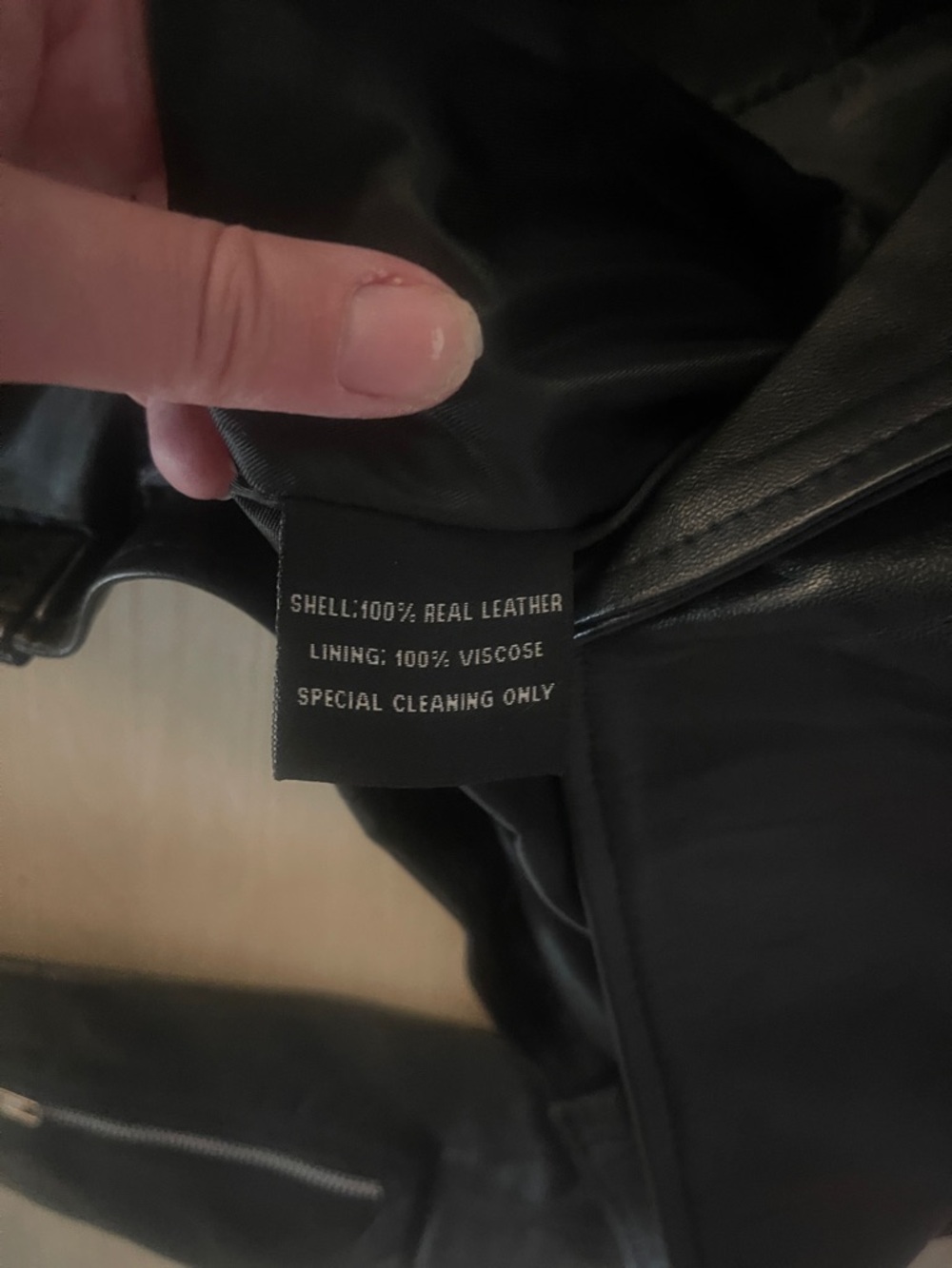 RL Leather Black Asymmetrical Moto Jacket - Picture 6 of 11